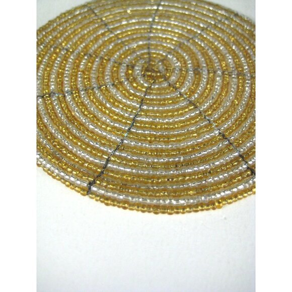 Kim Seybert NYC Beaded Coasters Set Of 4 With Sheer Pouch India - Picture 9 of 9